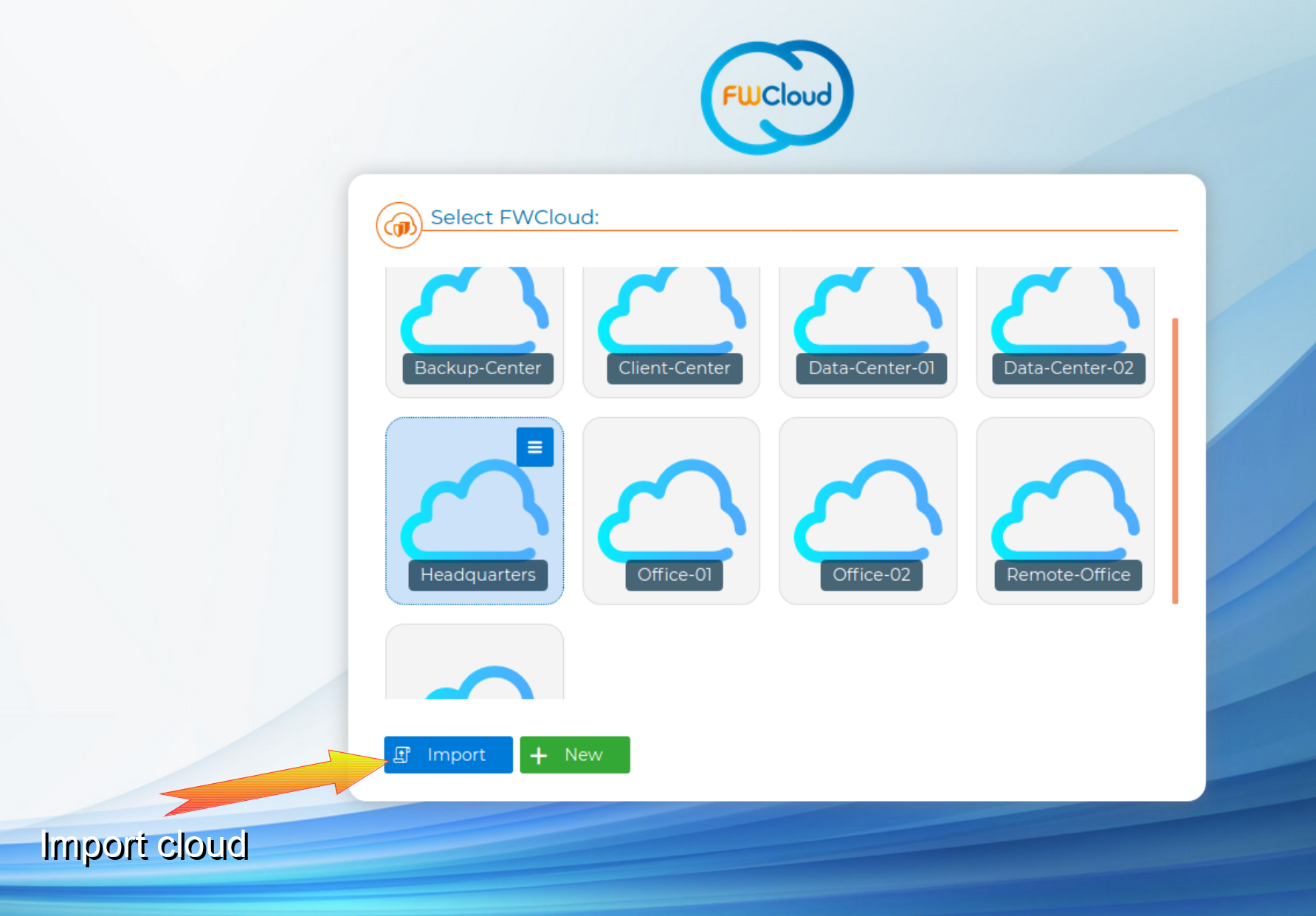 Import FWCloud Button
