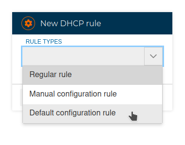 DHCP Default Config Rule