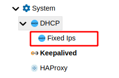 DHCP Fixed IP address section 