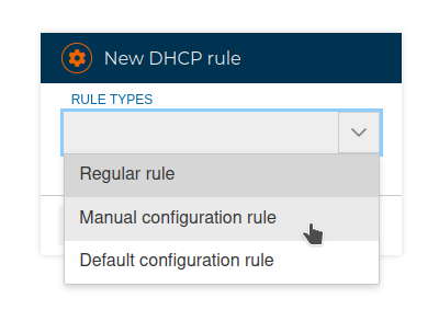 DHCP Manual Rule