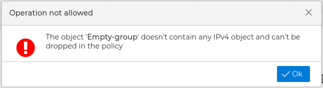 Empty group error