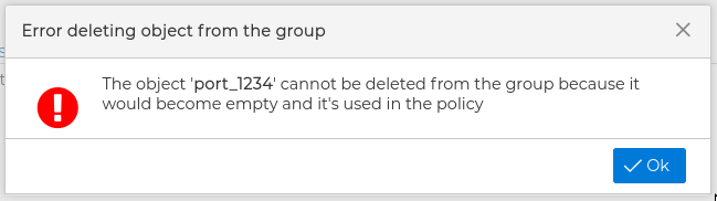 Empty group error