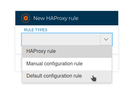 HAProxy Default Configuration Rule