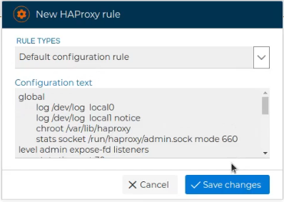 HAProxy Default Configuration Rule