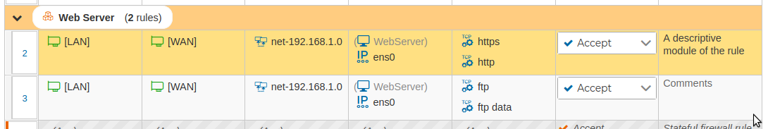 Rule with host IP