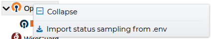 Import OpenVPN status sampling from agent env