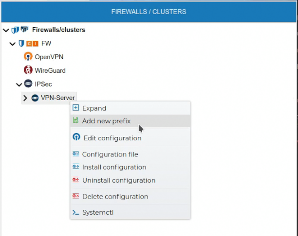 VPN FW Prefix
