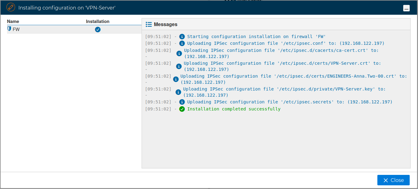 Server Install Success