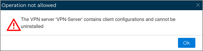 Server VPN Uninstall Warn