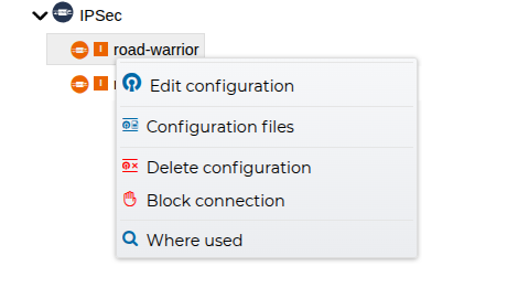 IPSec standalone contextmenu