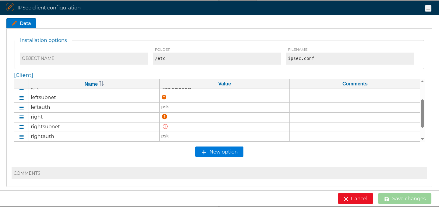 IPSec standalone site-to-site