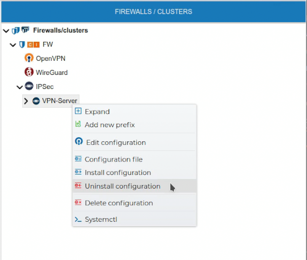 Server VPN Uninstall