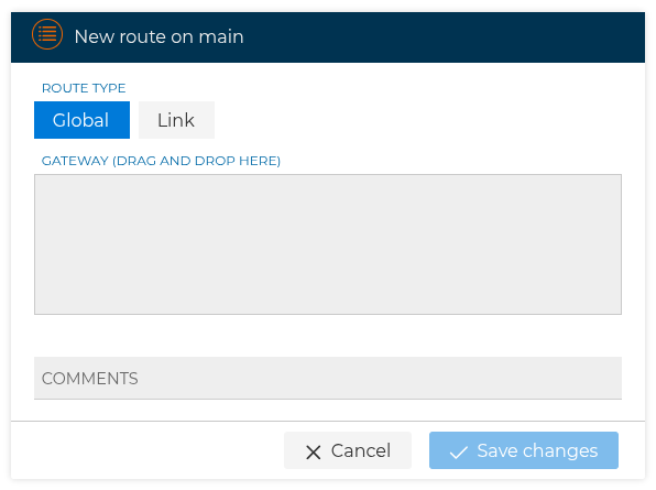 New Routing Route Global Form