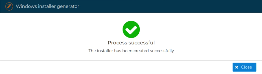 Client VPN Windows Installer Success