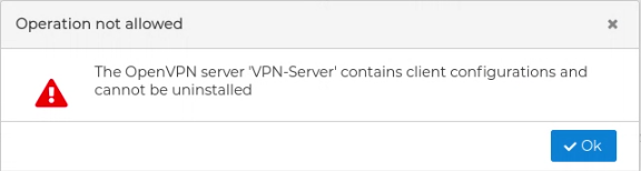 Server VPN Uninstall Warn