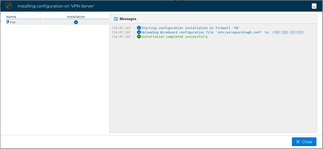 Server Install Success